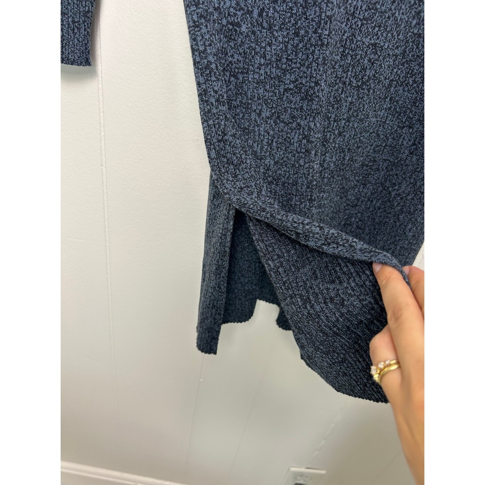 Athleta Reverie Sweater Dress Women's MP Blue‎ Ribbed Long Sleeve Knit - Picture 6 of 8